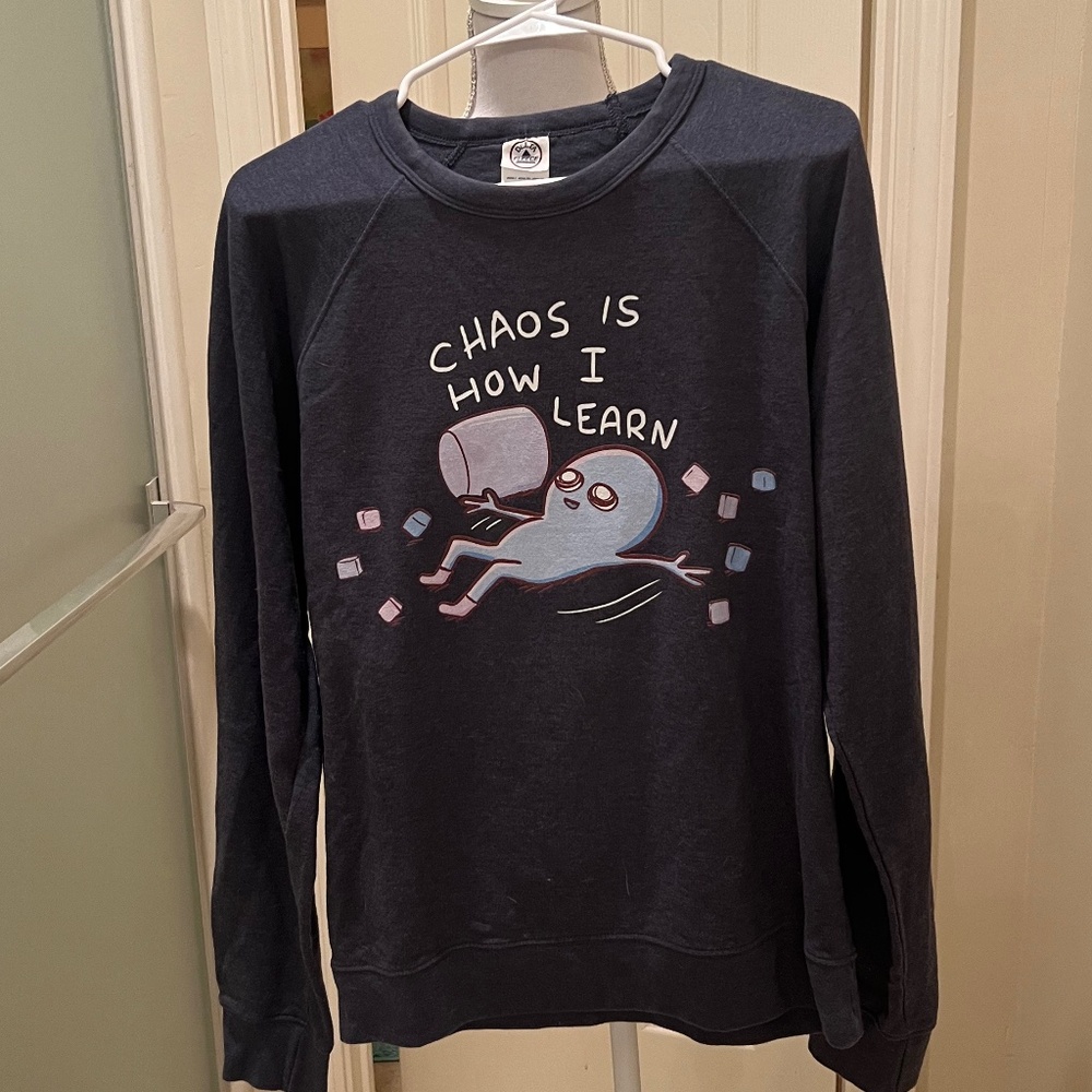 Cute Novelty Delta Fleece Sweatshirt Blue Size L